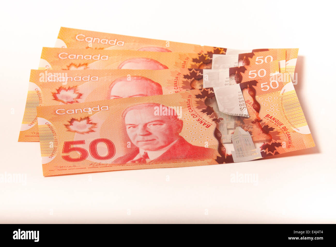 Canada 50 dollar bill fan Stock Photo