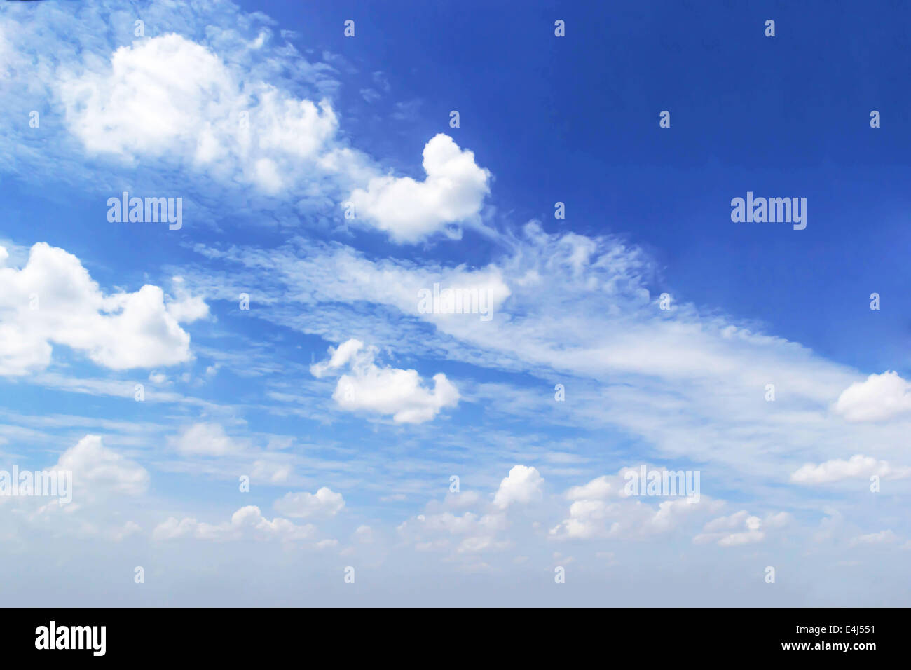 clouds in the blue sky. Stock Photo