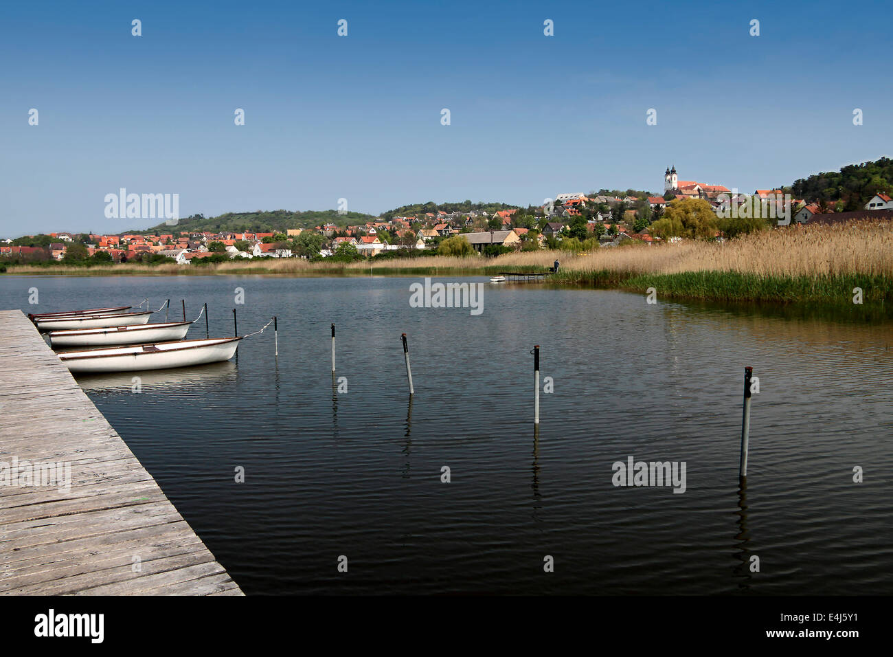 The small town of Tihany at Lake Balaton, Hungary Stock Photo