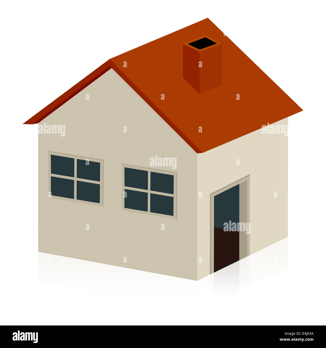 House on a white background Stock Photo - Alamy