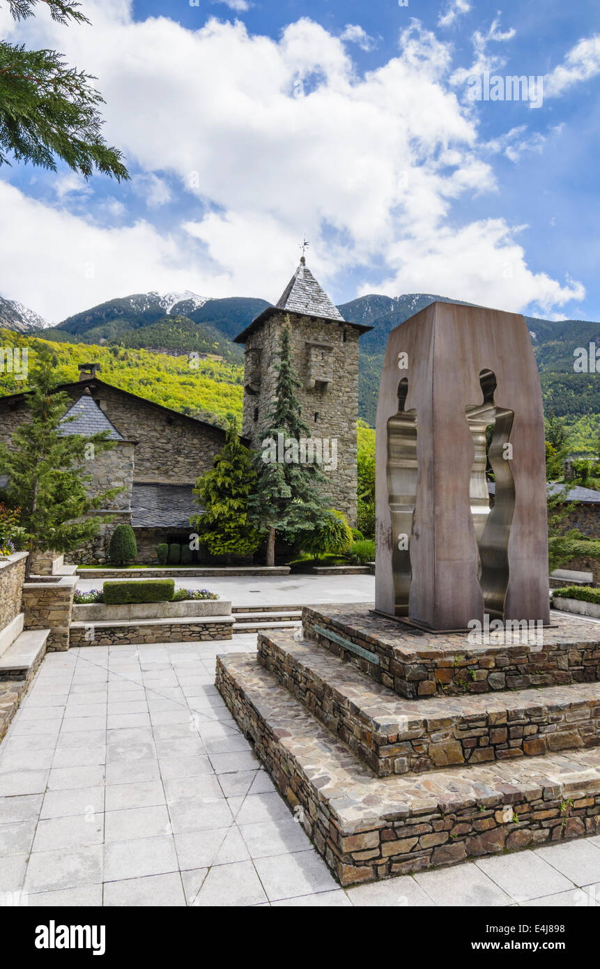 Historic Casa De La Vall And Monument To The Creation Of The Historic casa de la vall and monument to the creation of the