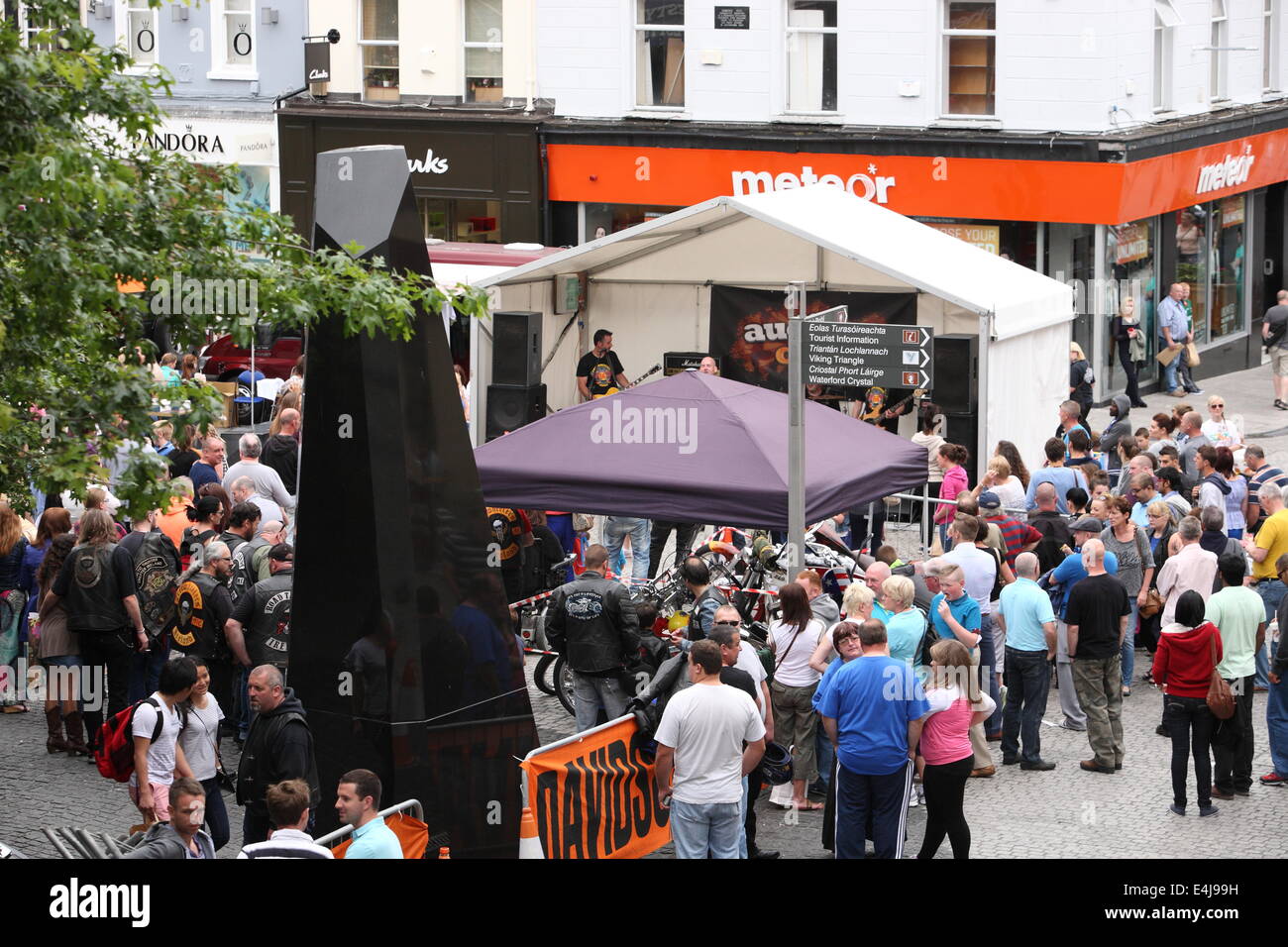 Waterford, Ireland. 13th July, 2014. Waterford Bike fest 2014, The annual  bike fest that now attracts hundreds of bike enthusiasts from the UK,  Ireland and mainland Europe. Credit: Ian Shipley/Alamy Live News