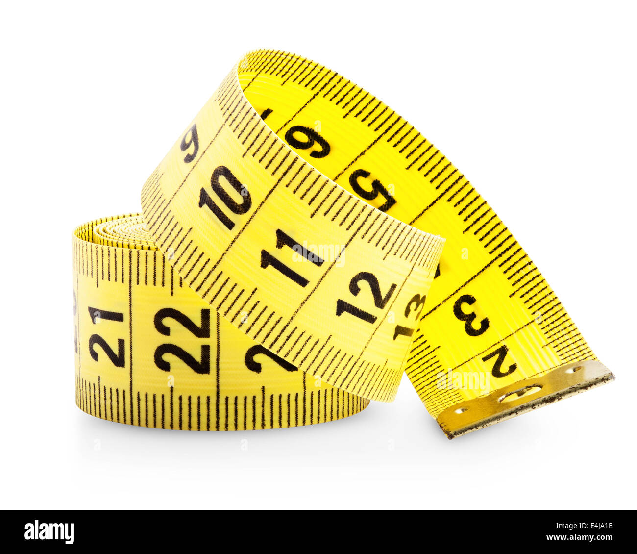 Yellow tailor tape measure on a wooden table, close up - a Royalty Free  Stock Photo from Photocase