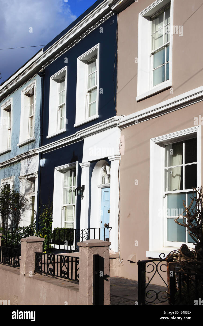 terraced town houses in Portobello Road, Kensington, London