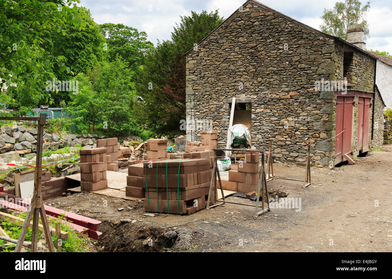 Barn conversion and extension at Glenridding, Lake District, Cumbria Stock Photo
