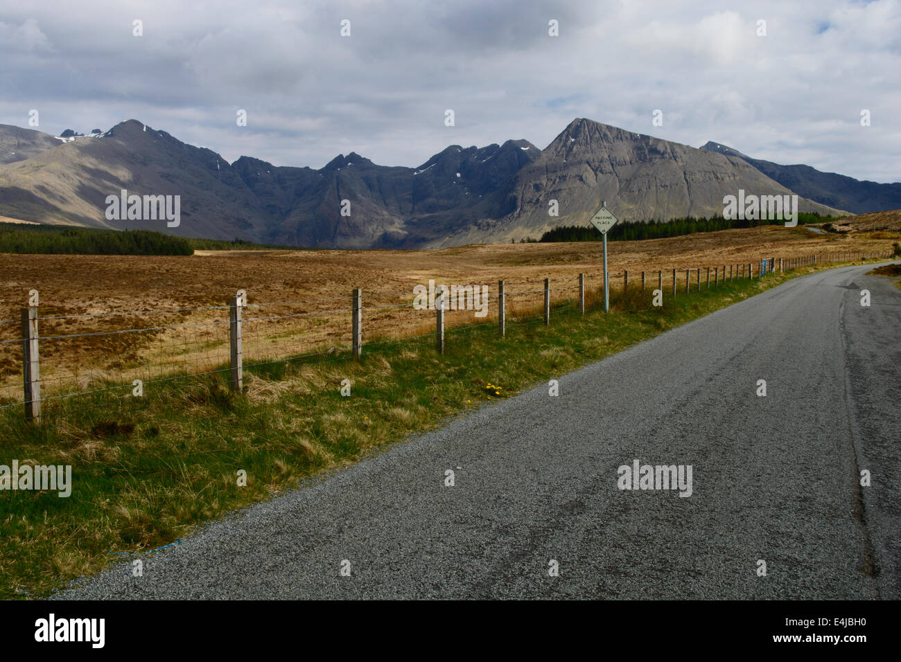 Glen Brittle on the Isle of Skye, home to the Black Cuillin mountain range Stock Photo