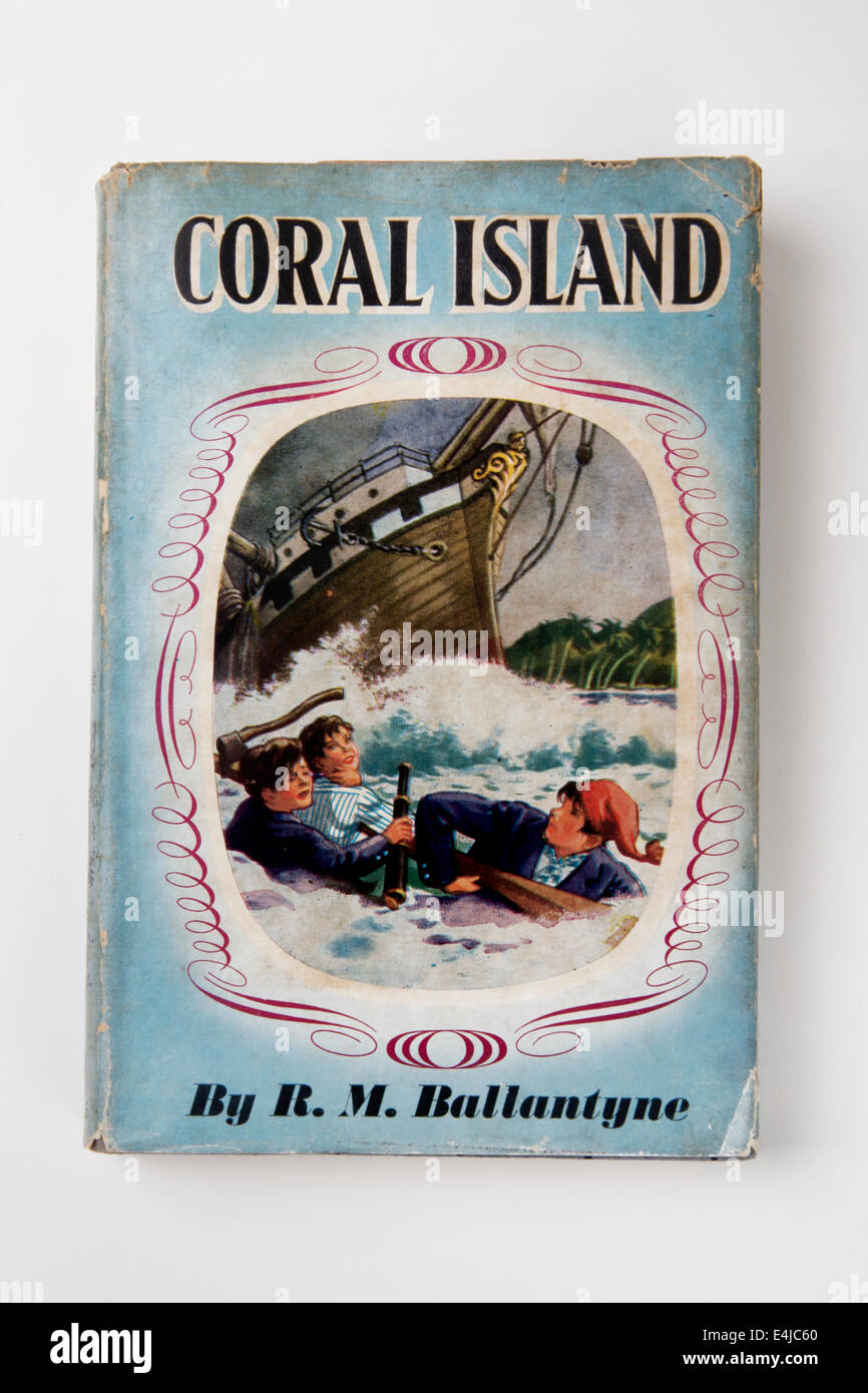 1950s copy of the book Coral Island, by R M Ballantyne Stock Photo
