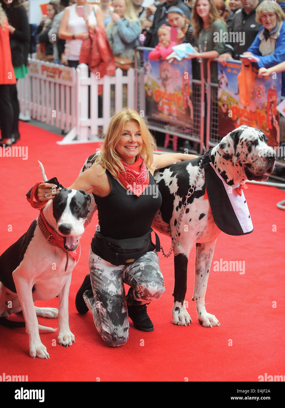 London, UK. 13th July, 2014. Jilly Johnson attends 'Pudsey The Dog: Film Premiere' at VUE Leciester Square Credit:  Ferdaus Shamim/ZUMA Wire/Alamy Live News Stock Photo