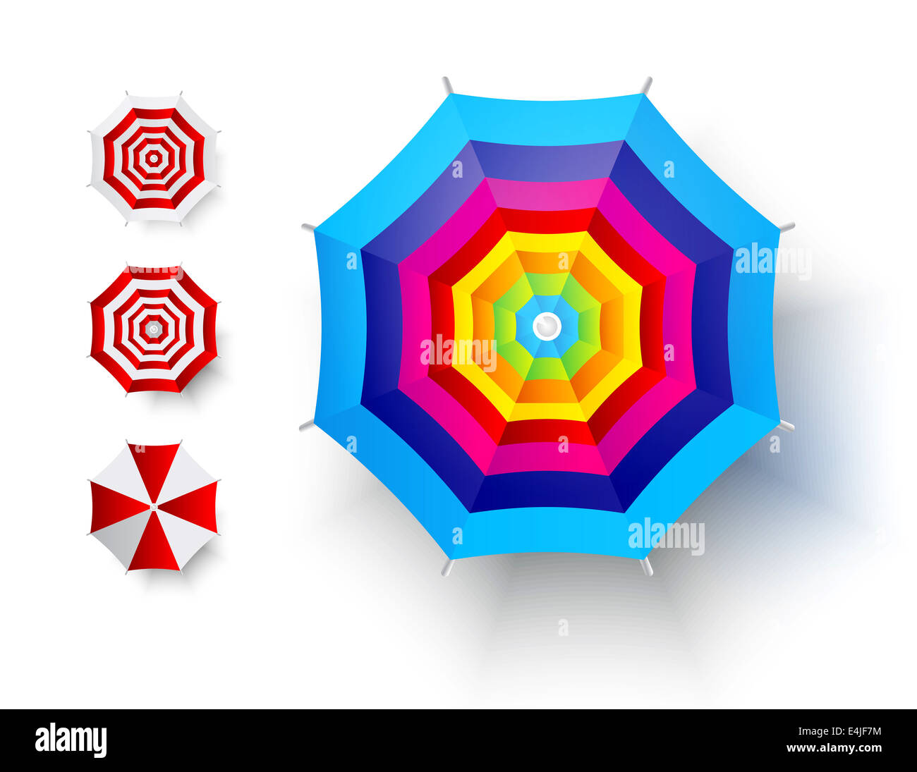 Red white blue parasol beach hires stock photography and images Alamy