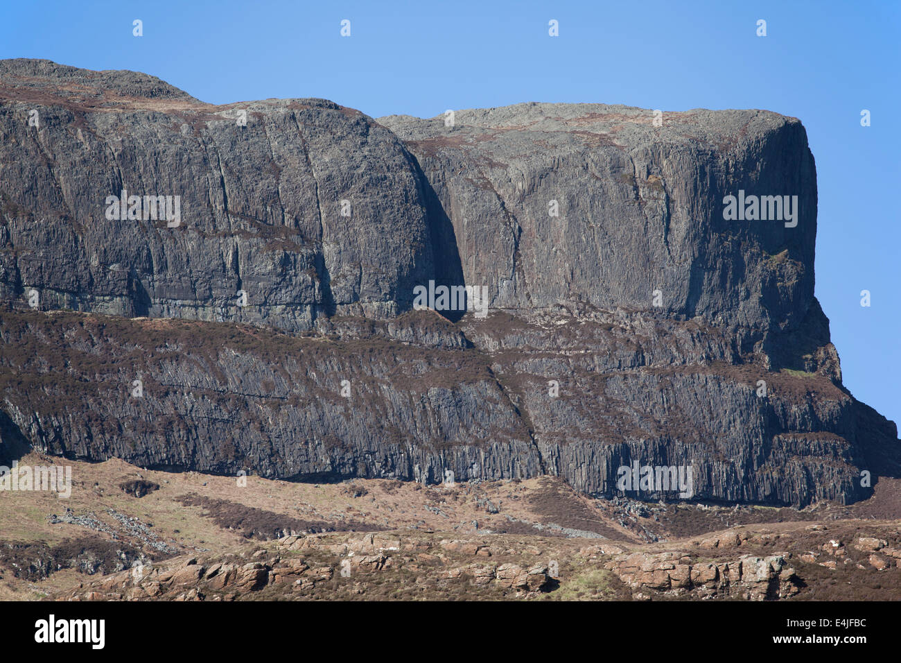 The peak of An Sgurr on the Isle of Eigg, Small Isles, Inner Hebrides