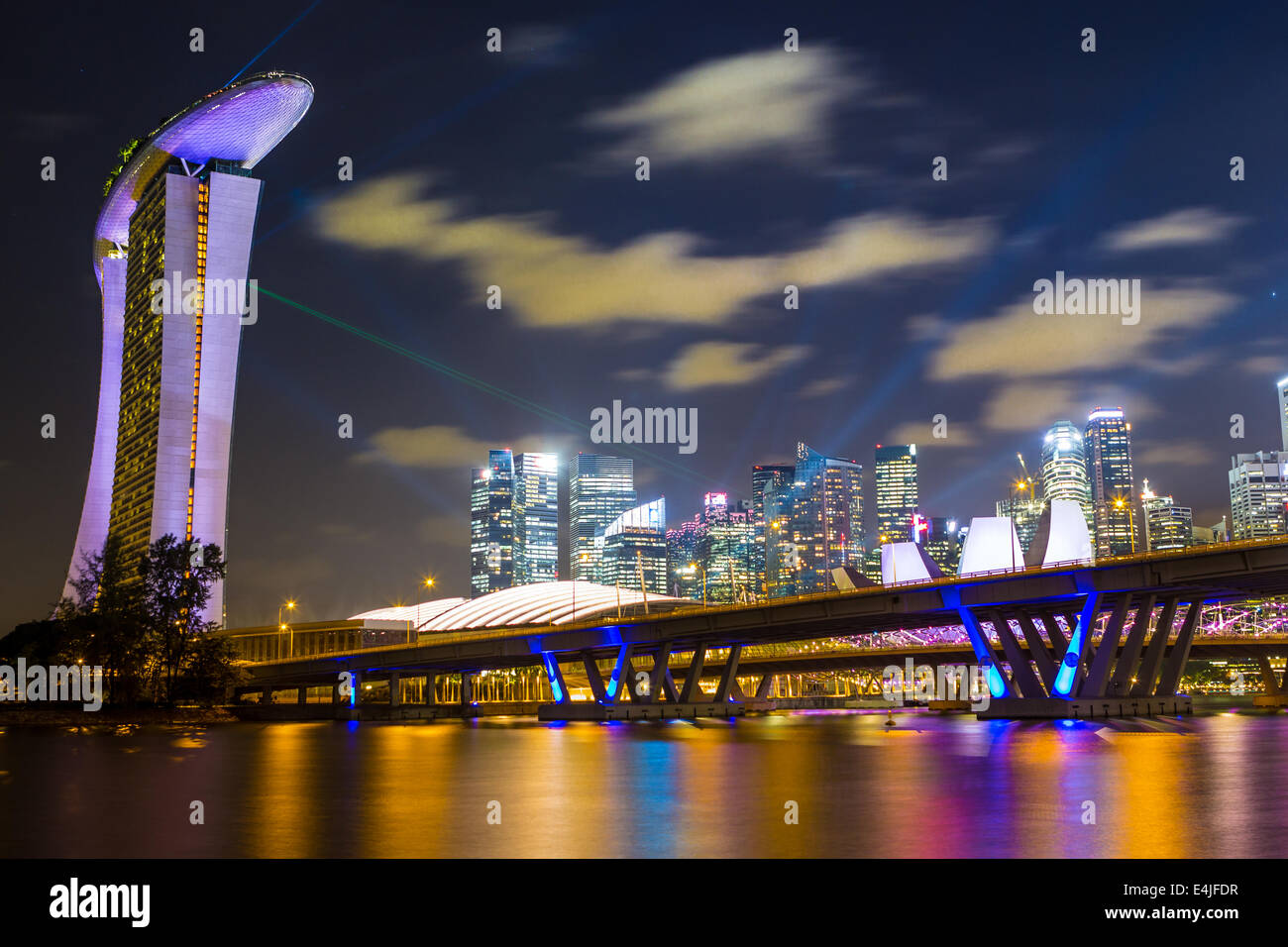 Marina Bay Sands Singapore light show Stock Photo