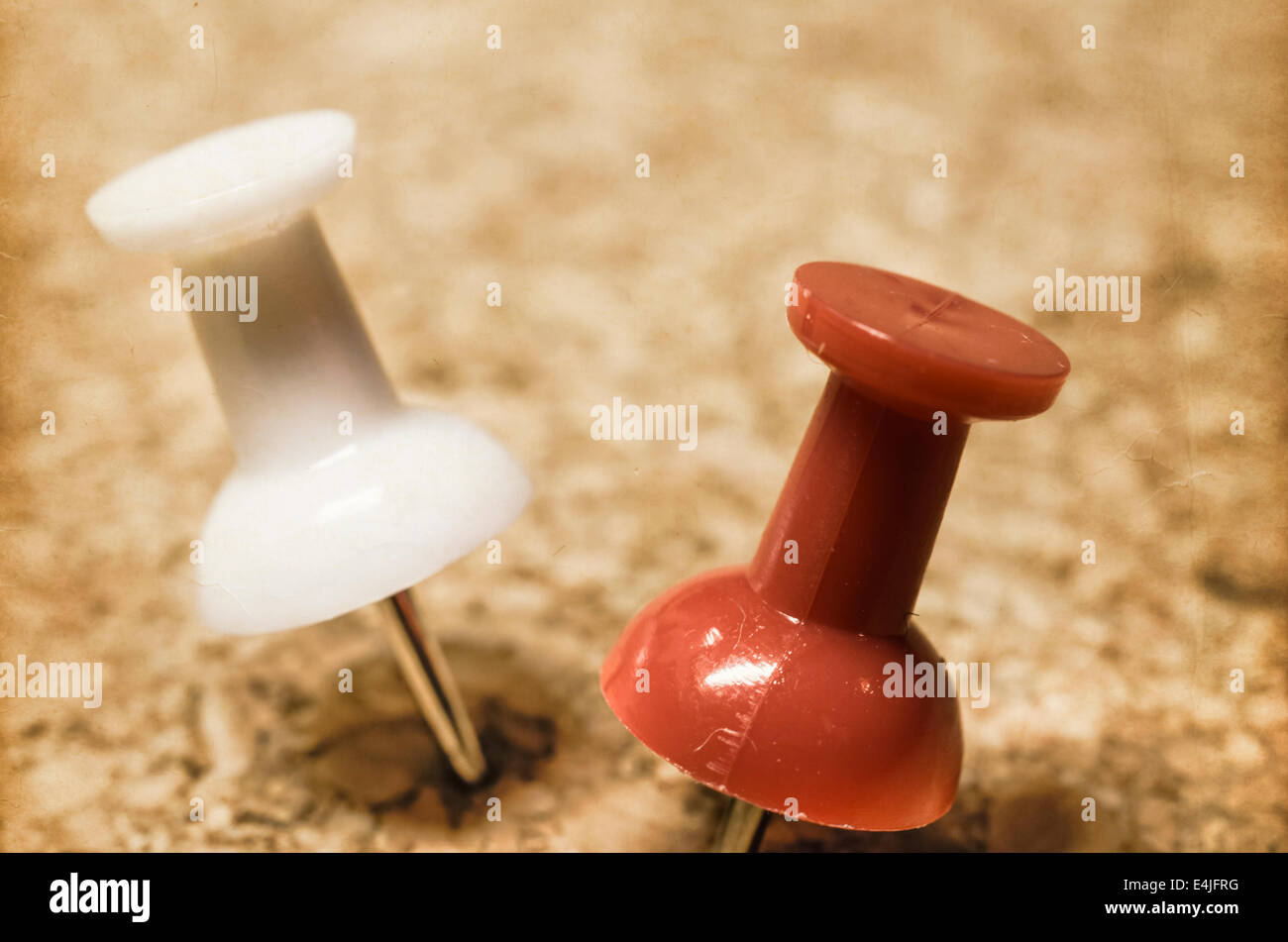 pins on a cork board Stock Photo Alamy