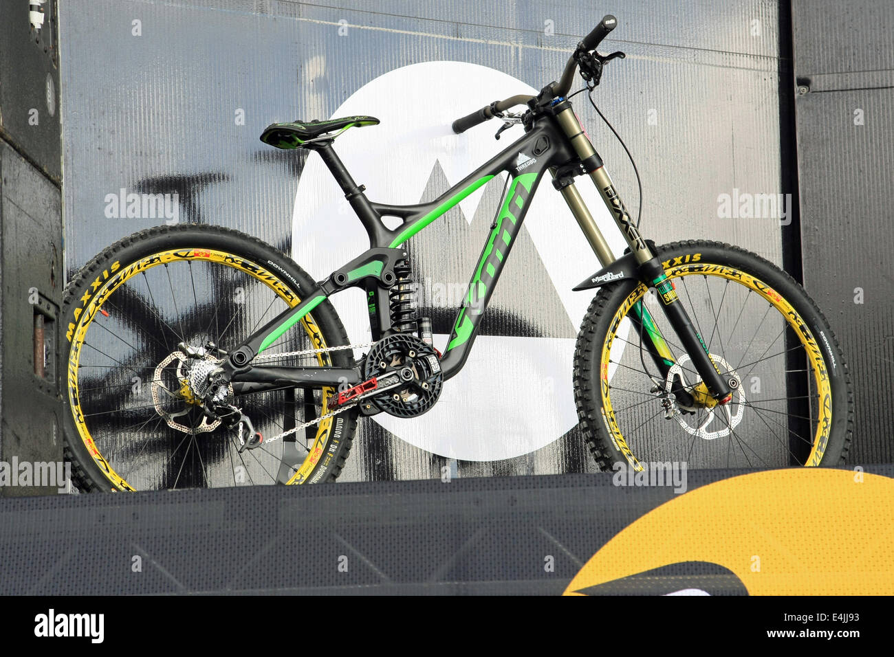 Kona Downhill Bike at the podium ceremony Stock Photo - Alamy