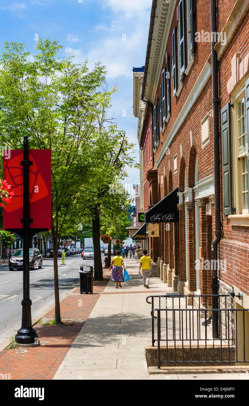 West King Street in downtown Lancaster, Lancaster County, Pennsylvania