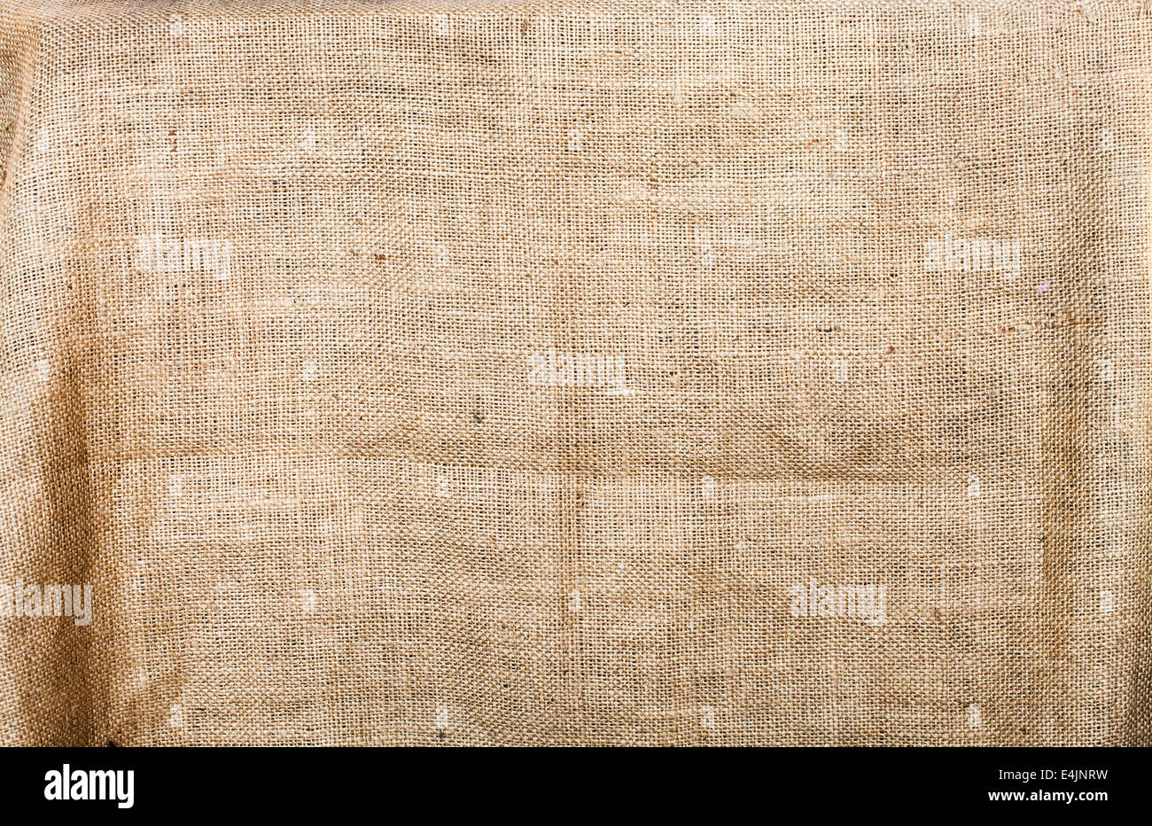 Texture of old burlap fabric Stock Photo