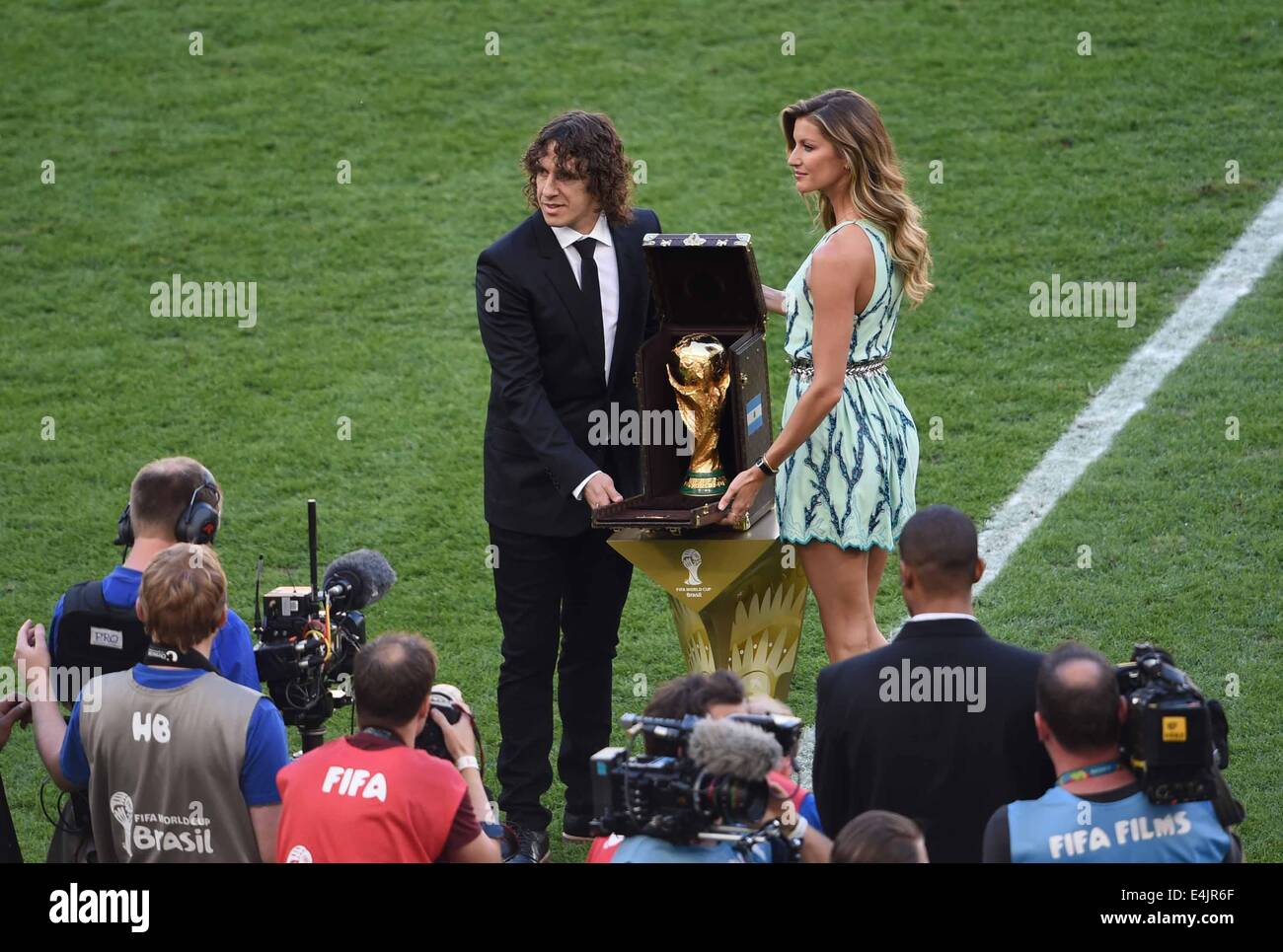 Rio De Janeiro, Brazil. 13th July, 2014. Former Spanish football player