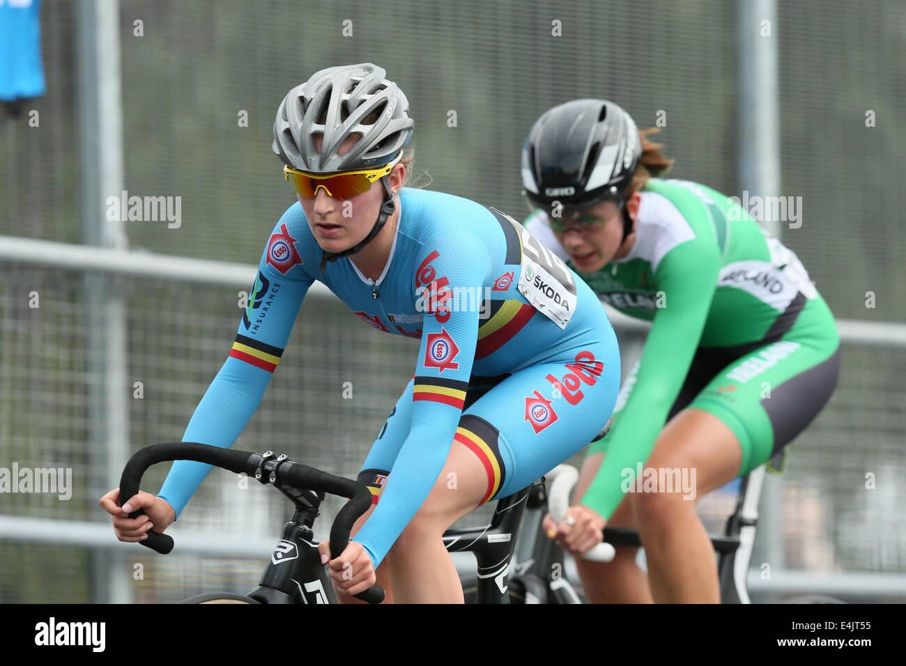 Dublin, Ireland. 13th July, 2014. Belgium's Sarah Inghelbrecht during