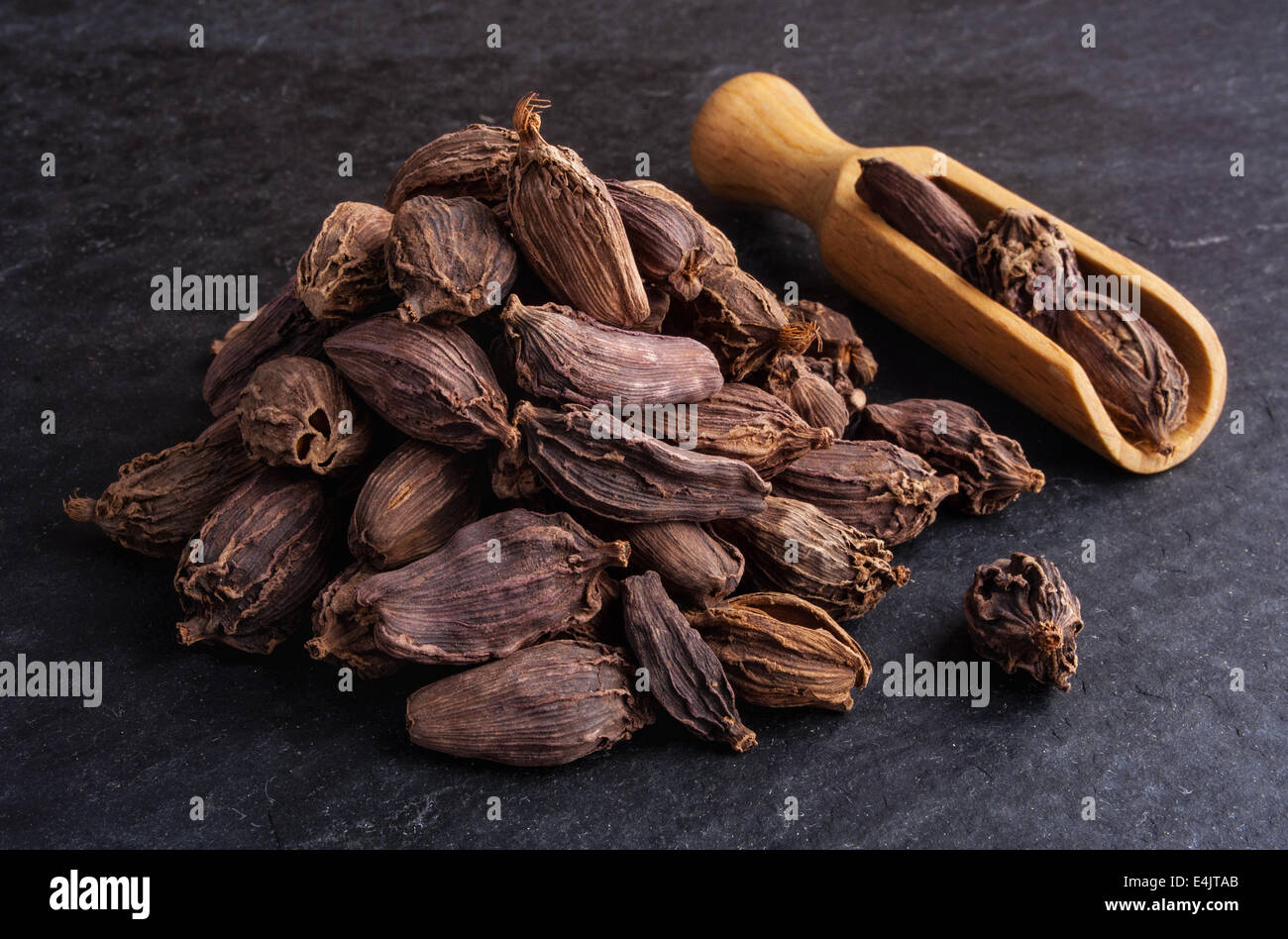Black cardamom pods Stock Photo Alamy