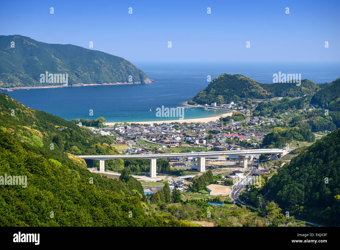 Kumano City, Mie Prefecture, Japan at Atashika waterfront. Stock Photo