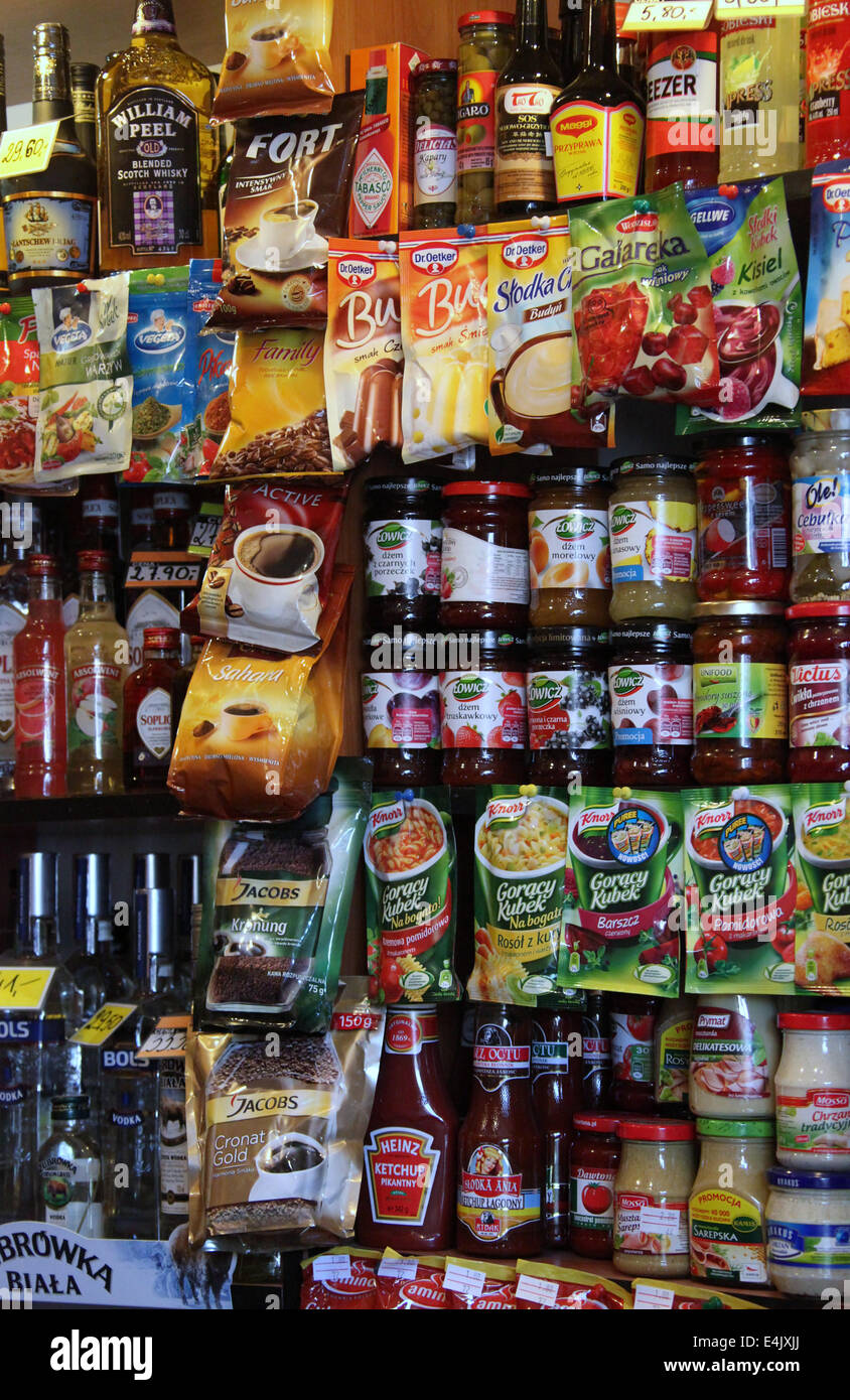 Polish Grocery Store in the Praga District of Warsaw Stock Photo