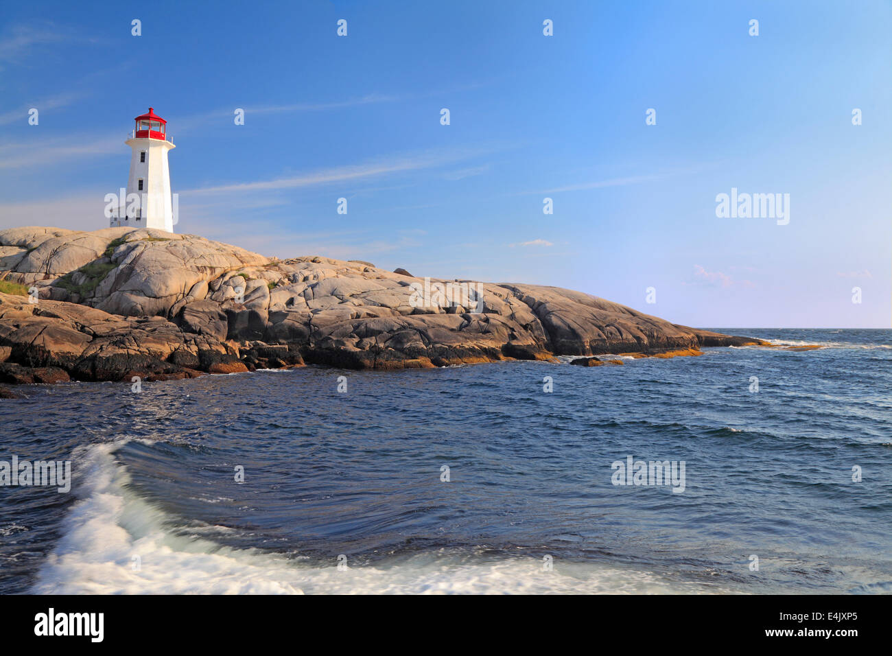 Peggy Cove Lighthouse, Nova Scotia, Canada Stock Photo