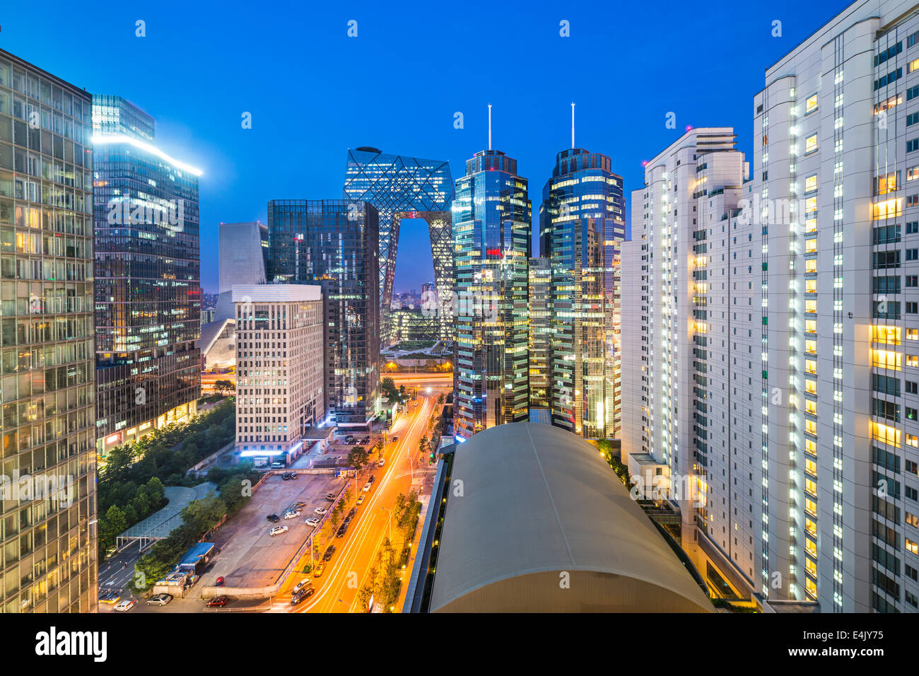Beijing, China cityscape in the central business district. Stock Photo