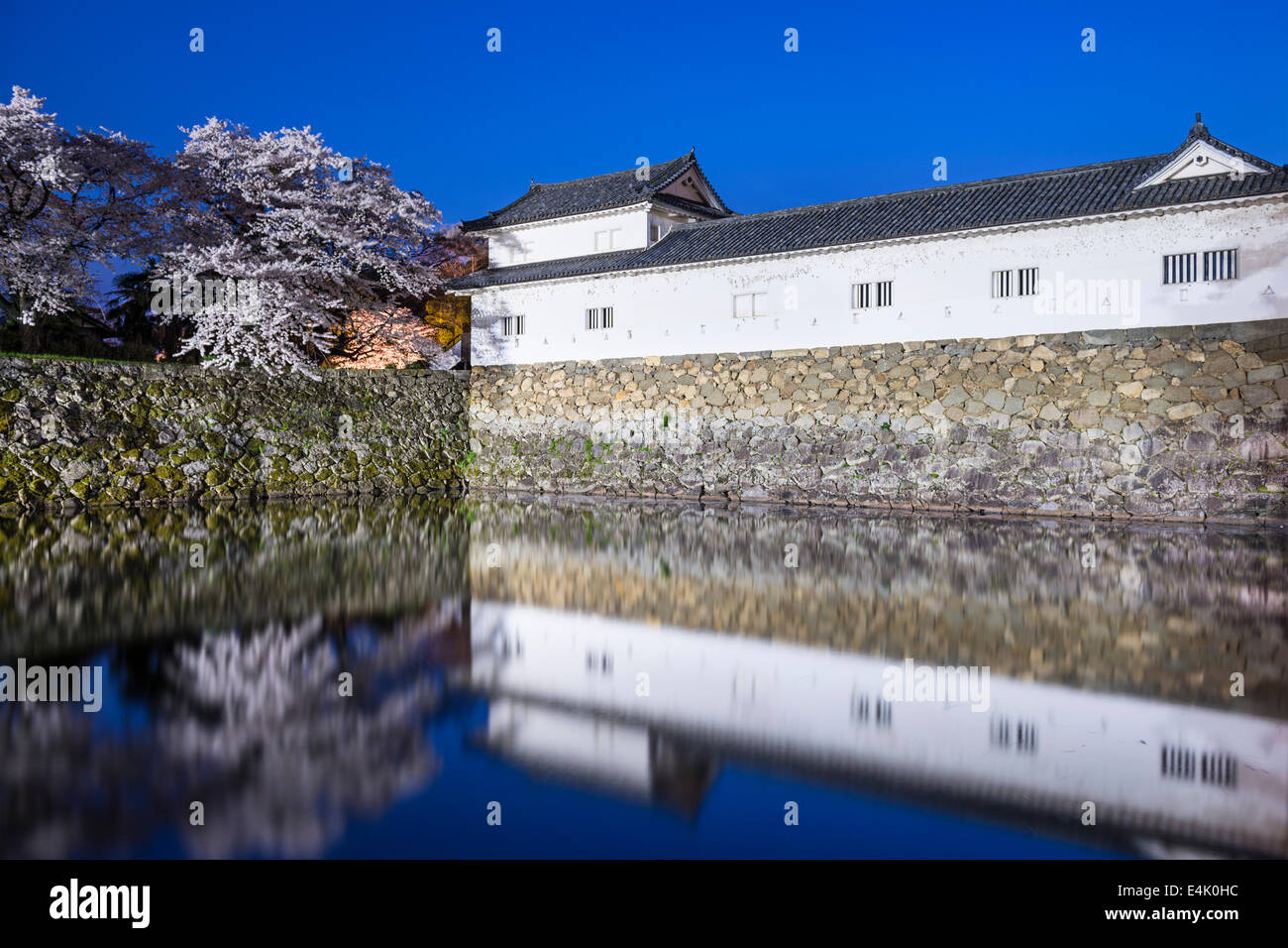 Hikone Castle outter moat in Hikone, Shiga Prefecture, Japan. Stock Photo