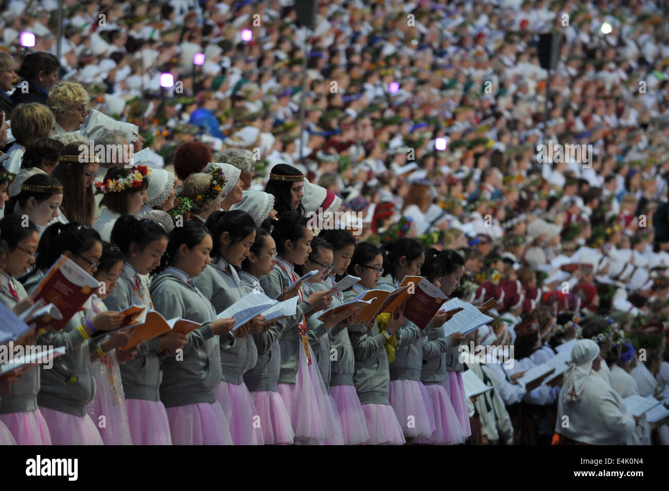 Singer From Riga Riga, Latvia. 13th July, 2014. Chinese singers who take part in the 8th ...