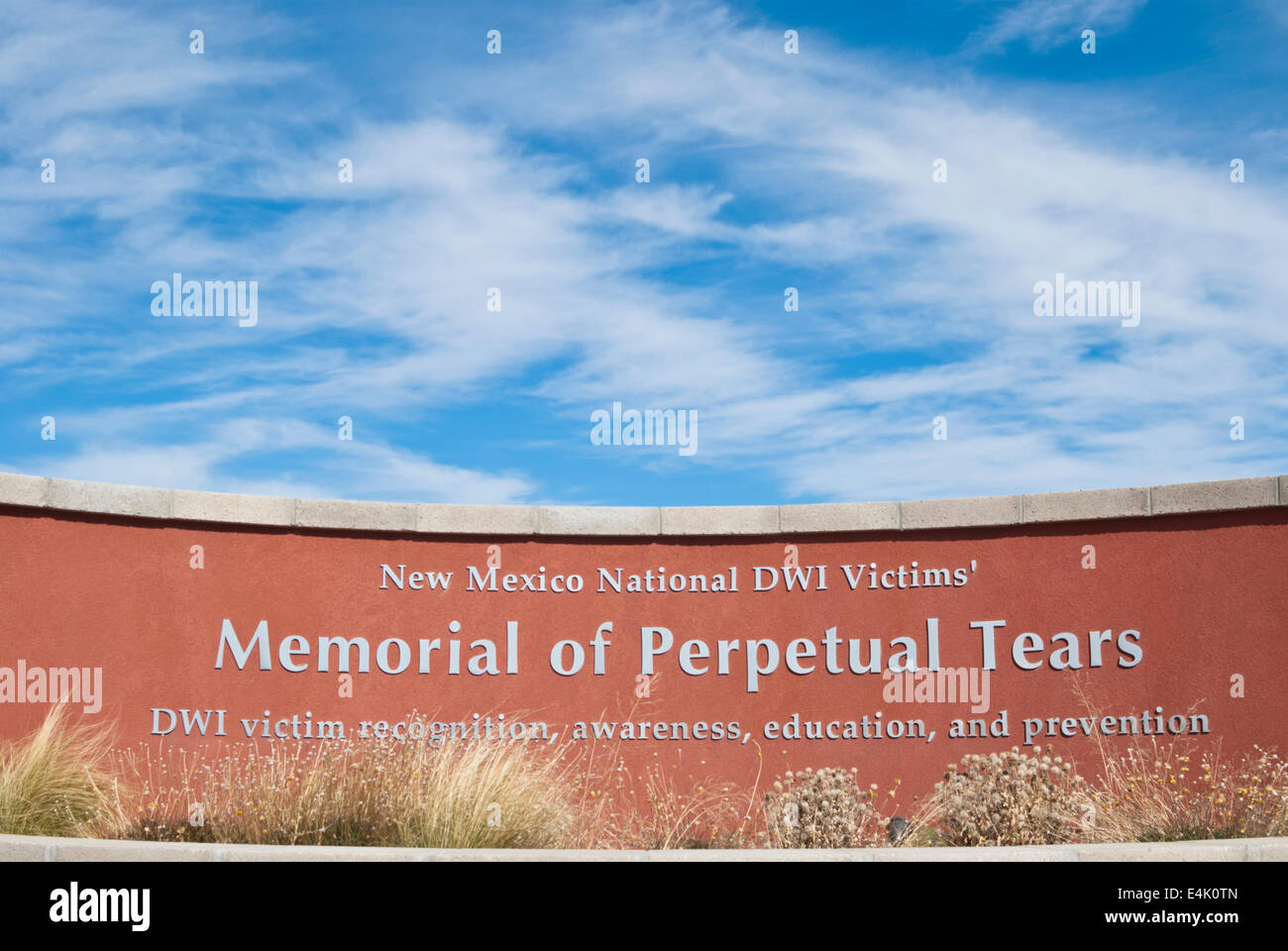 The Memorial of Perpetual Tears is a center for education and awareness of the DWI problem. Stock Photo