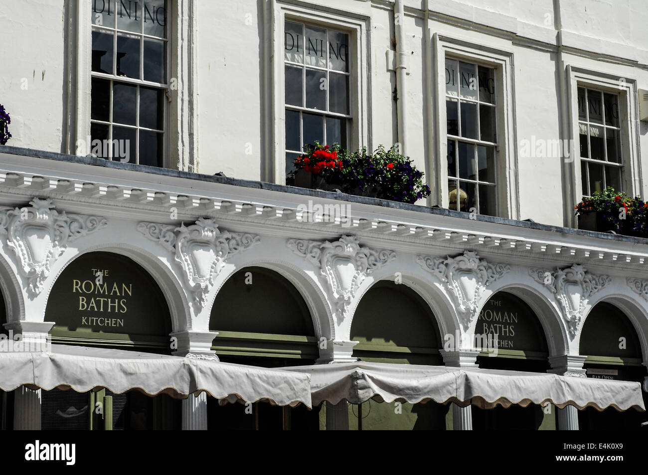 The Roman Baths restaurant Bath Somerset Stock Photo - Alamy