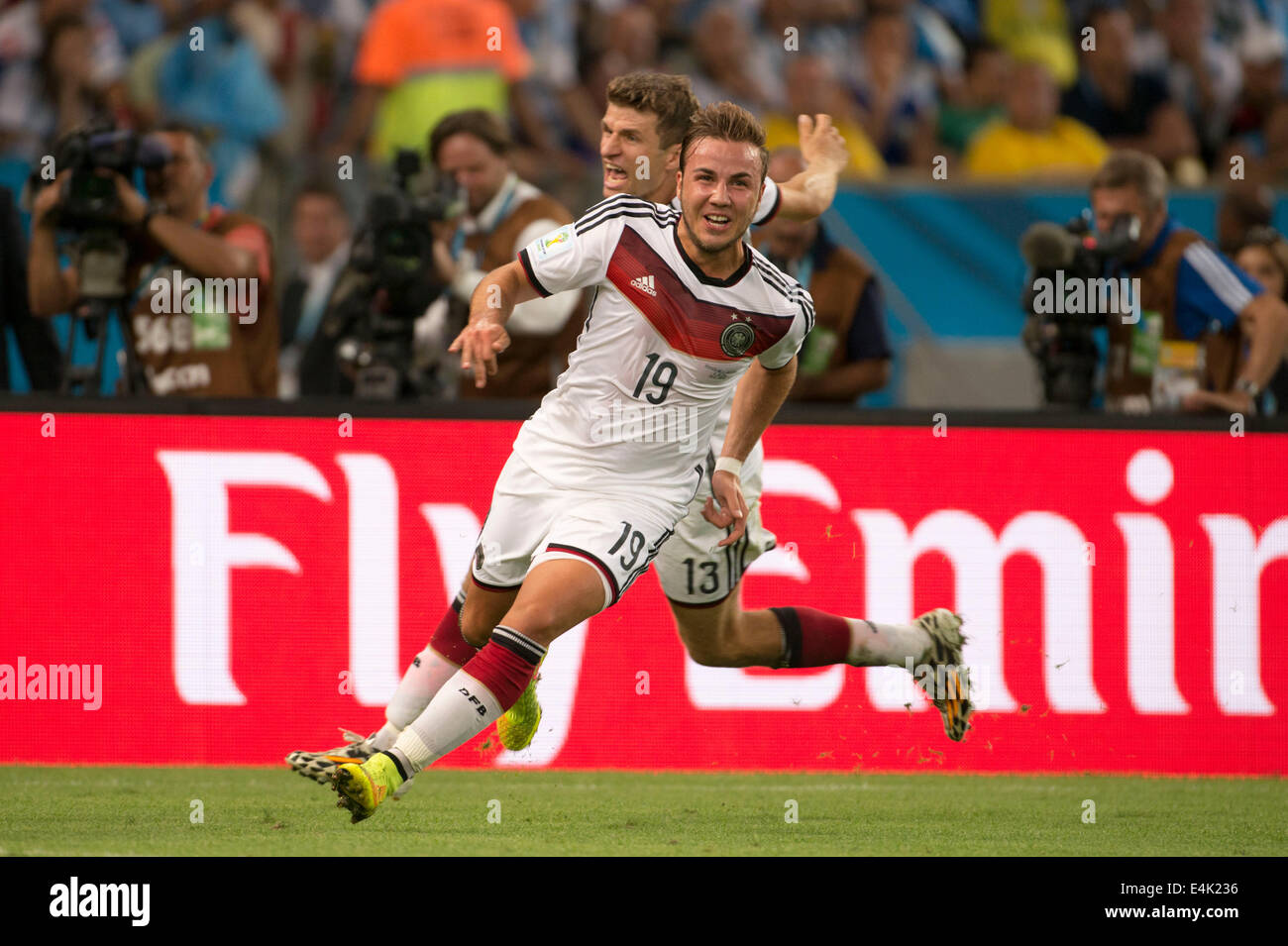World Cup 2014 Football Soccer: Mario Götze, Germany Beat