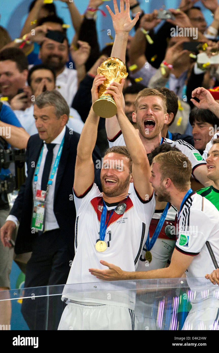 Rio De Janeiro Brazil 13th July 2014 Shkodran Mustafi Ger Football Soccer Germany Players Celebrate After Winning The Fifa World Cup Brazil 2014 Final Match Between Germany 1 0 Argentina At The Maracana