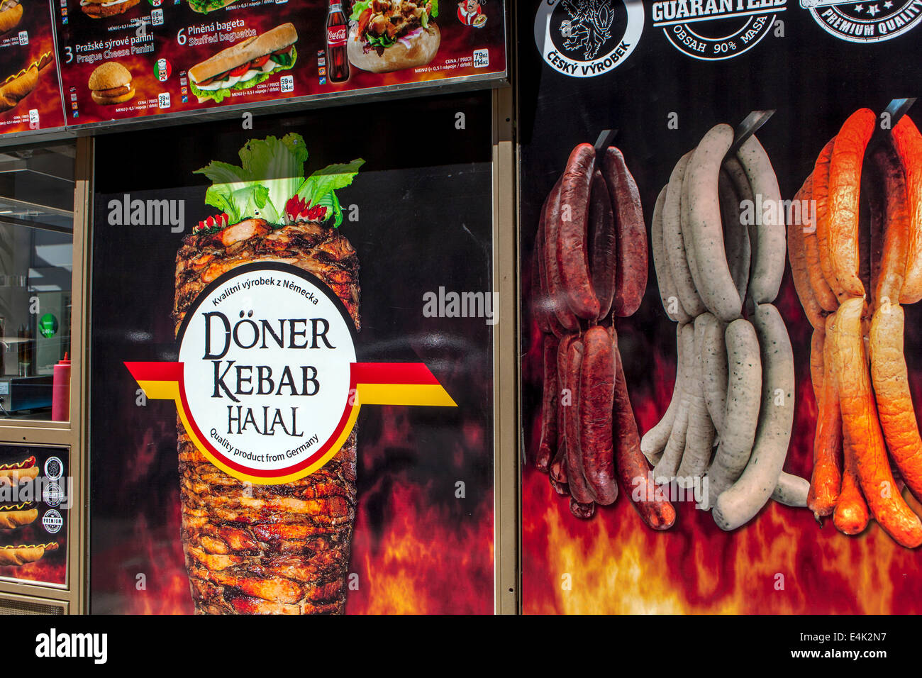 Doner Kebab Halal Prague, Czech Republic Stock Photo Alamy