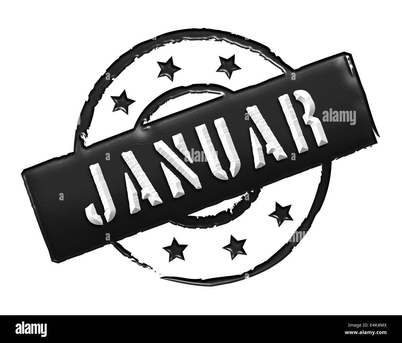 Stamp - JANUAR Stock Photo