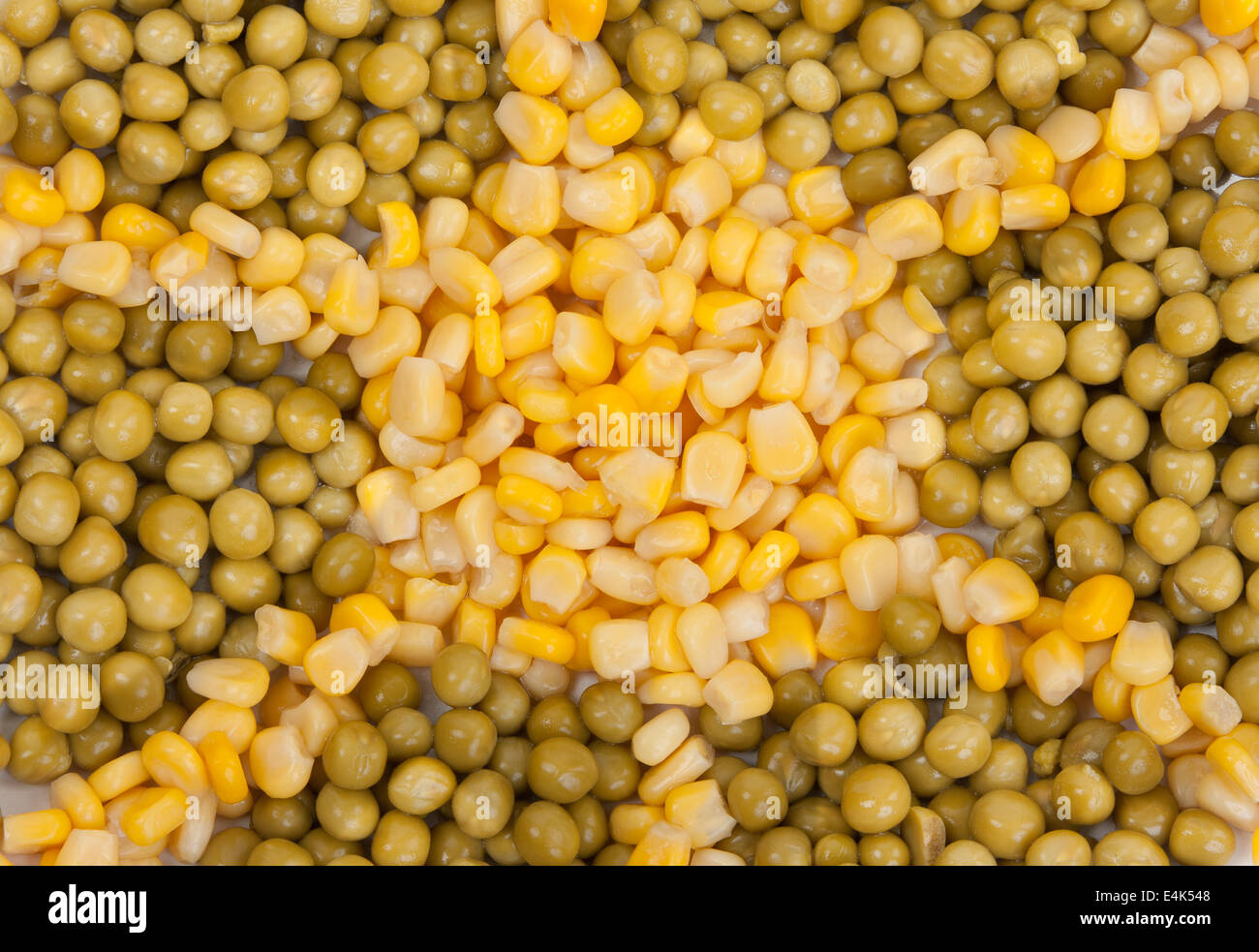 Yellow corn and green beans are stacked Stock Photo Alamy