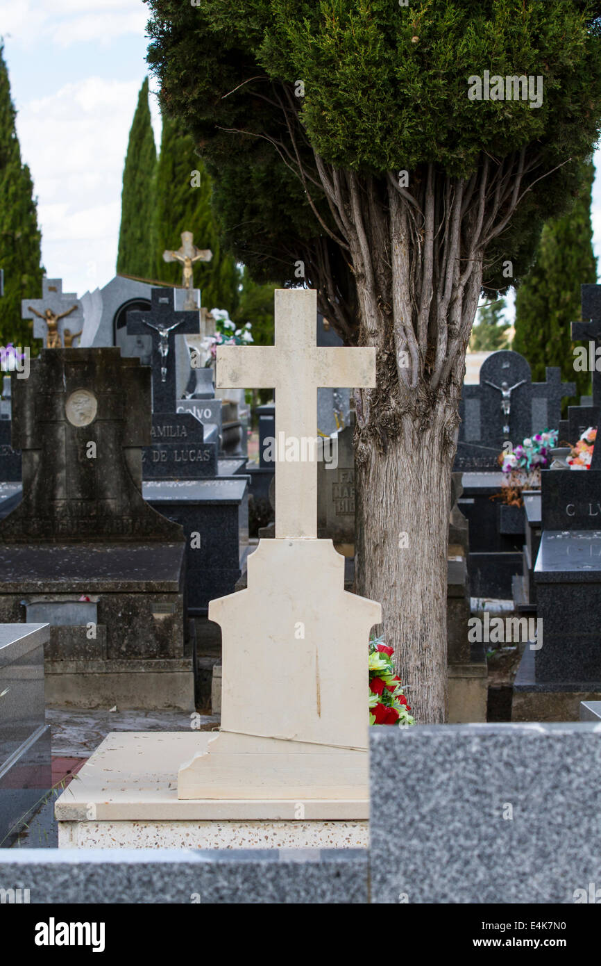 old cemetery with graves in Spanish holy place Stock Photo Alamy