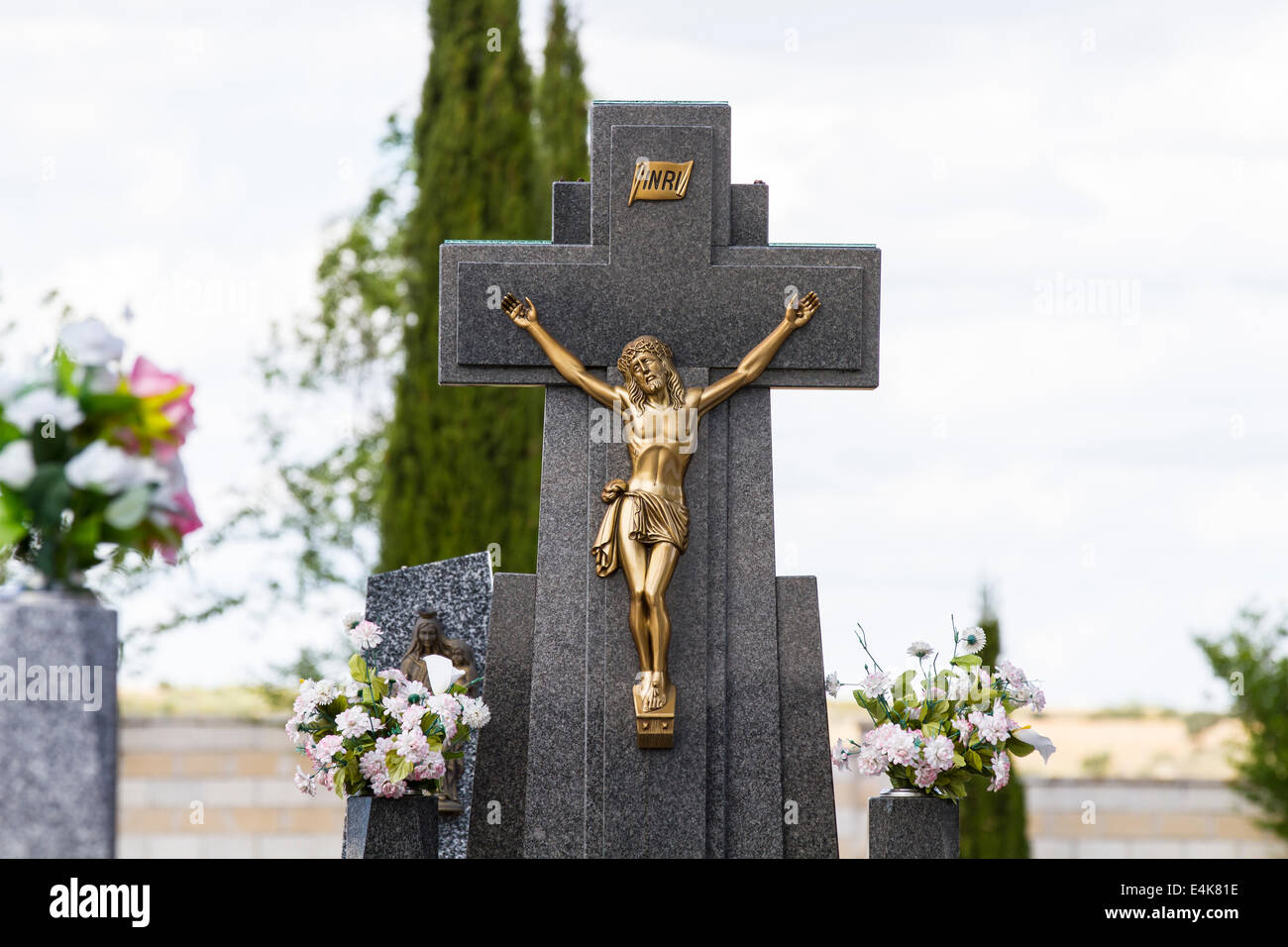 old cemetery with graves in Spanish holy place Stock Photo Alamy