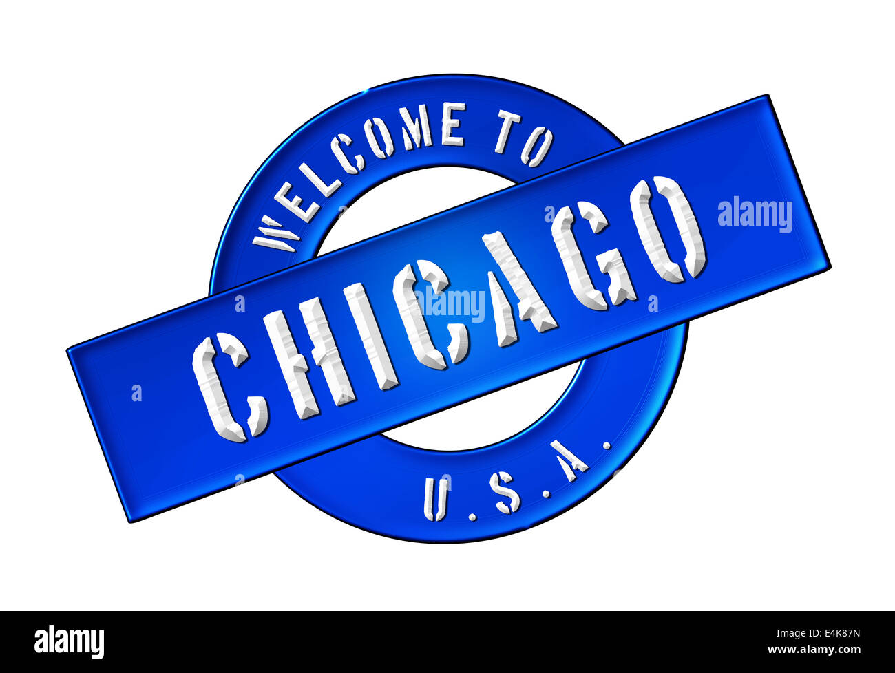 WELCOME TO CHICAGO Stock Photo