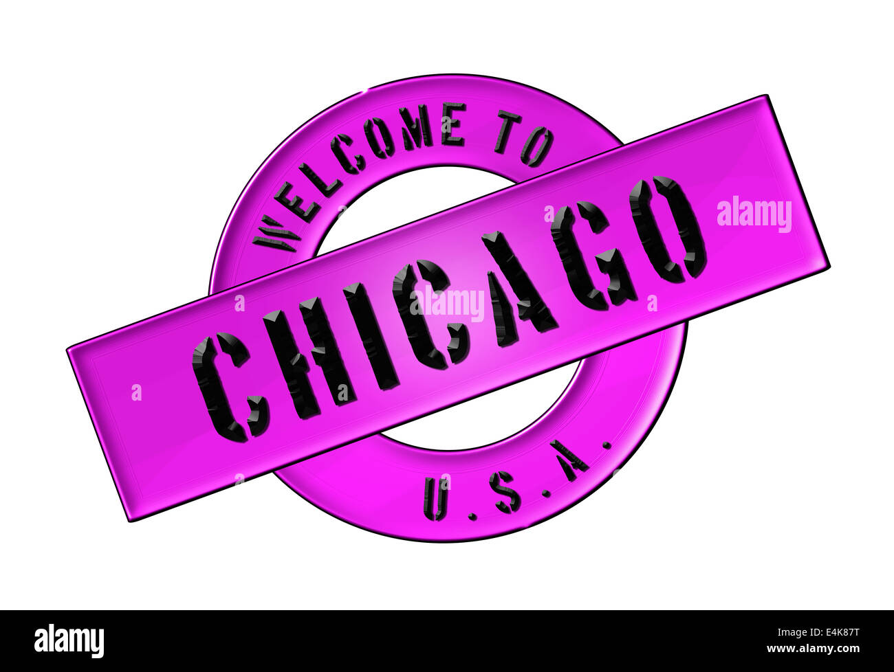 WELCOME TO CHICAGO Stock Photo