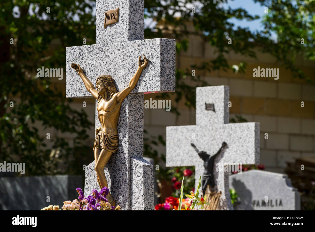 old cemetery with graves in Spanish holy place Stock Photo Alamy