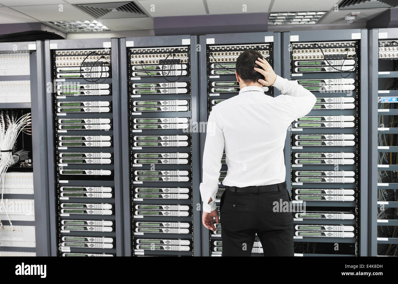 System Fail Situation In Network Server Room Stock Photo Alamy System Fail Situation In Network Server Room Stock Photo Alamy