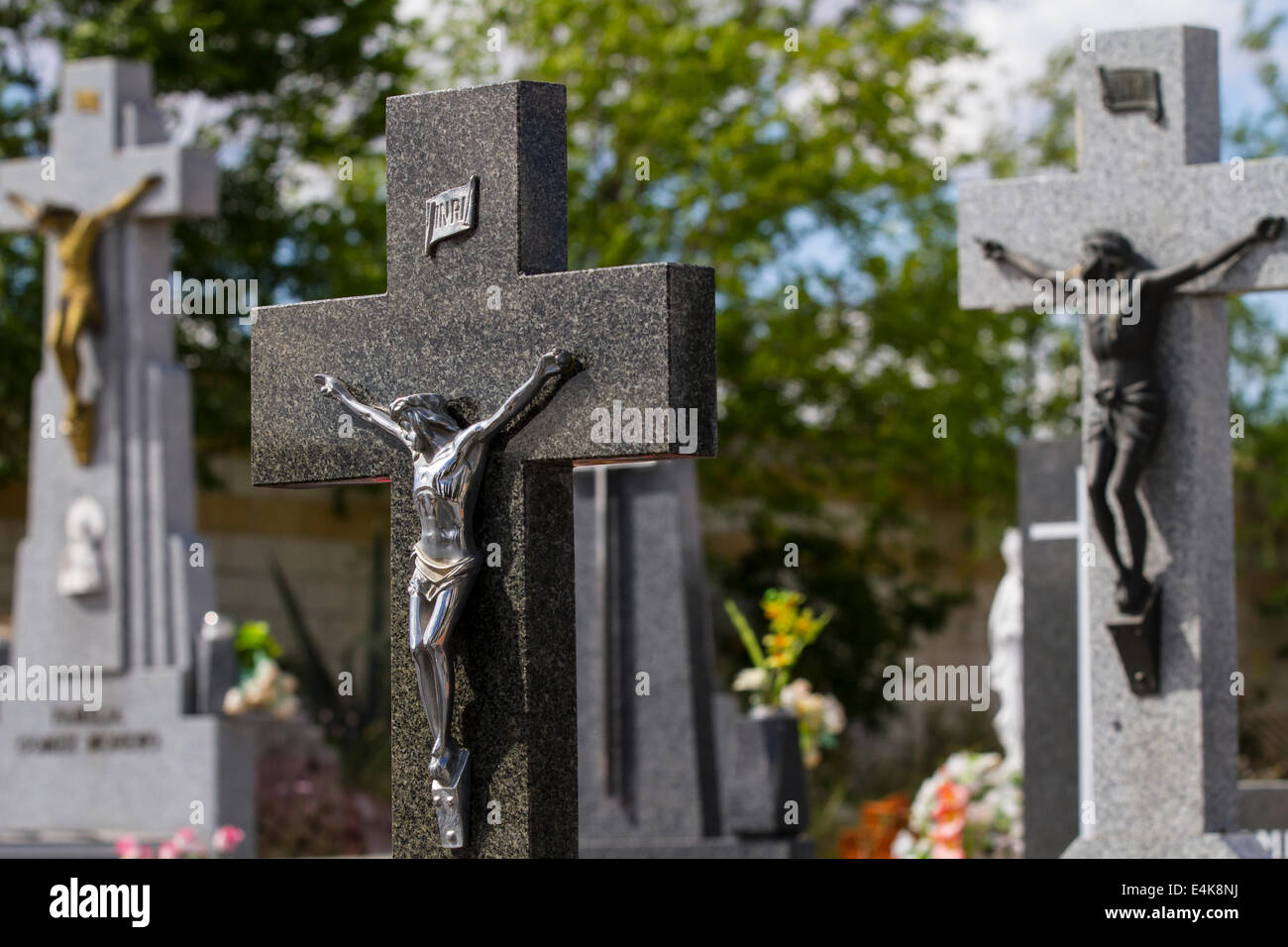 old cemetery with graves in Spanish holy place Stock Photo Alamy