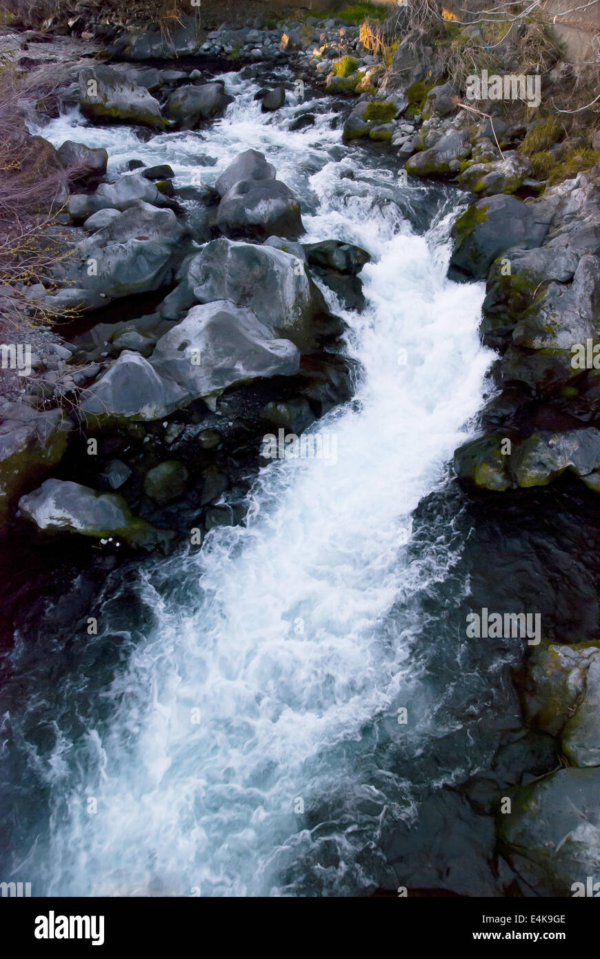 waterfall with the stone Stock Photo