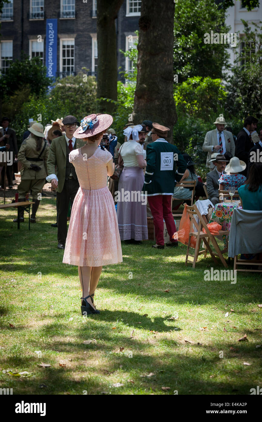 People enjoying themselves at the Chap Olympiad. Stock Photo