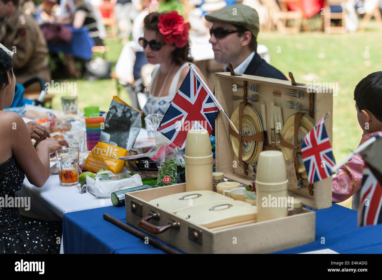 A traditional picnic case on display at the Chap Olympiad. Stock Photo