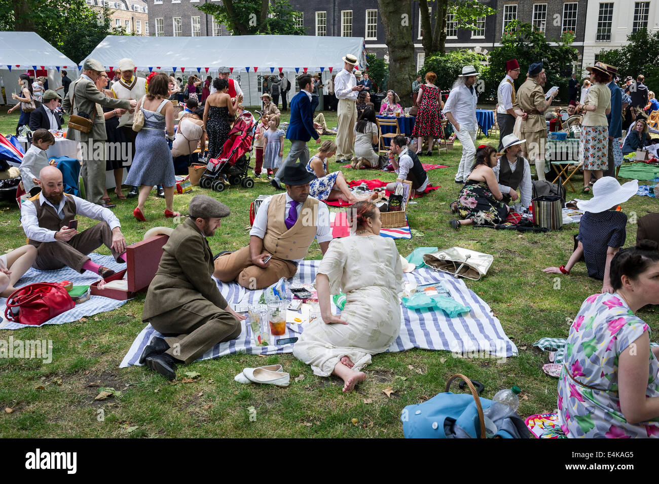People enjoying the celebrations for the 10th anniversary of the Chap Olympiad. Stock Photo
