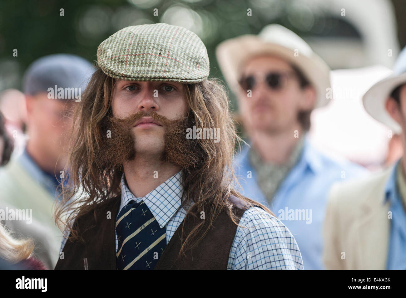 A young chap dressed in an eccentric fashion at the Chap Olympiad Stock ...