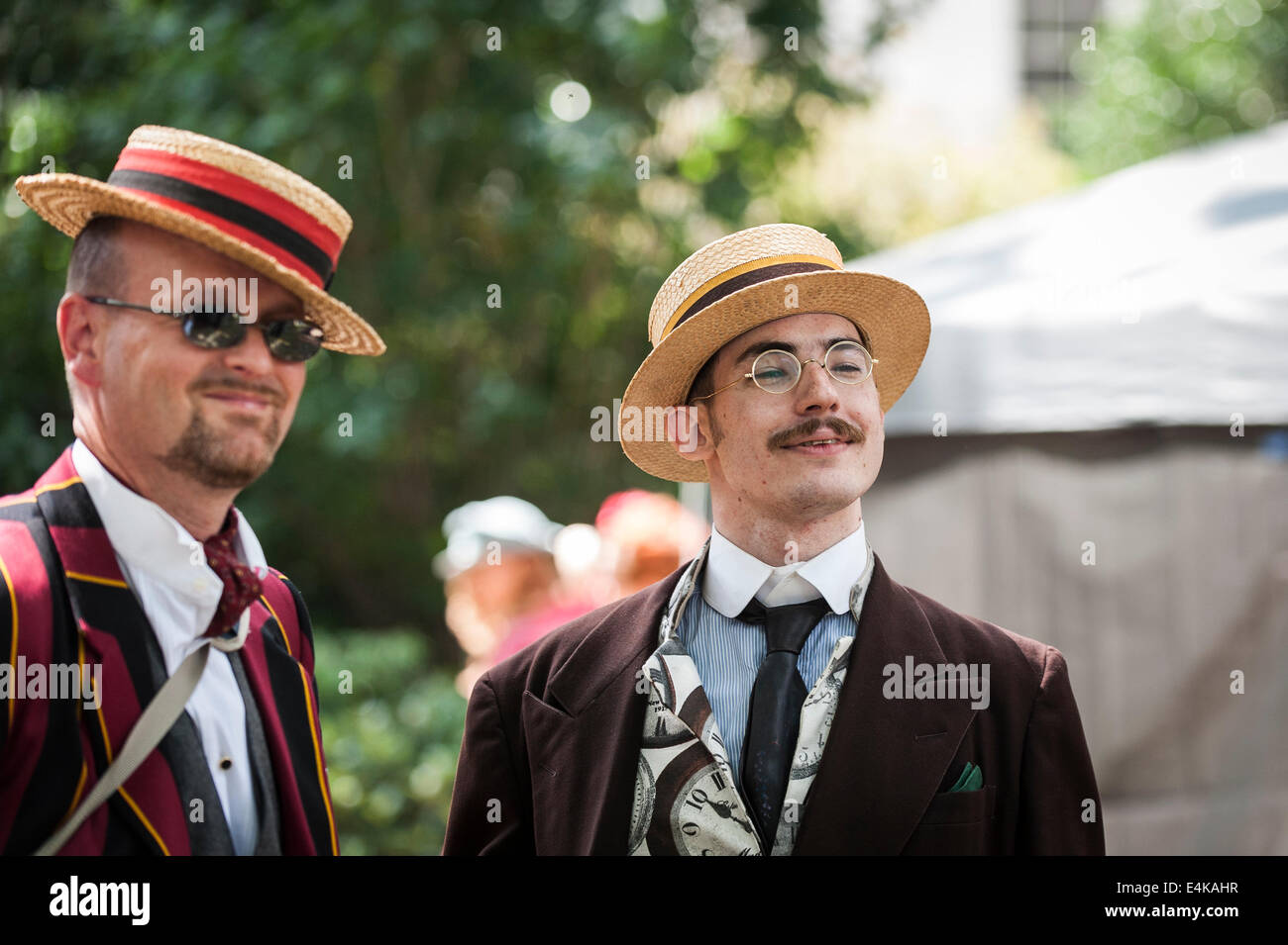 Chaps enjoying themselves at the Chap Olympiad. Stock Photo