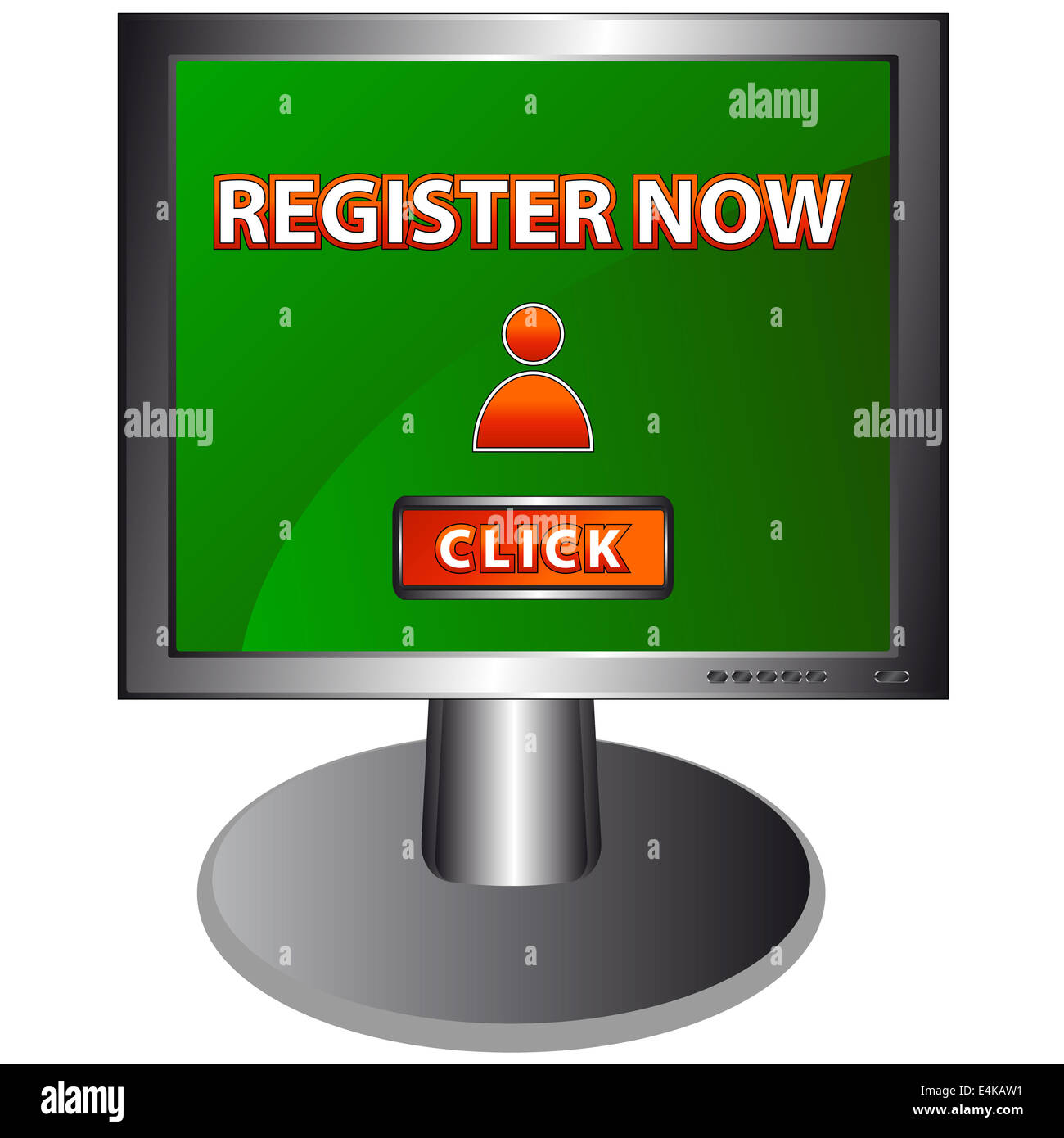Button register now Stock Photo - Alamy