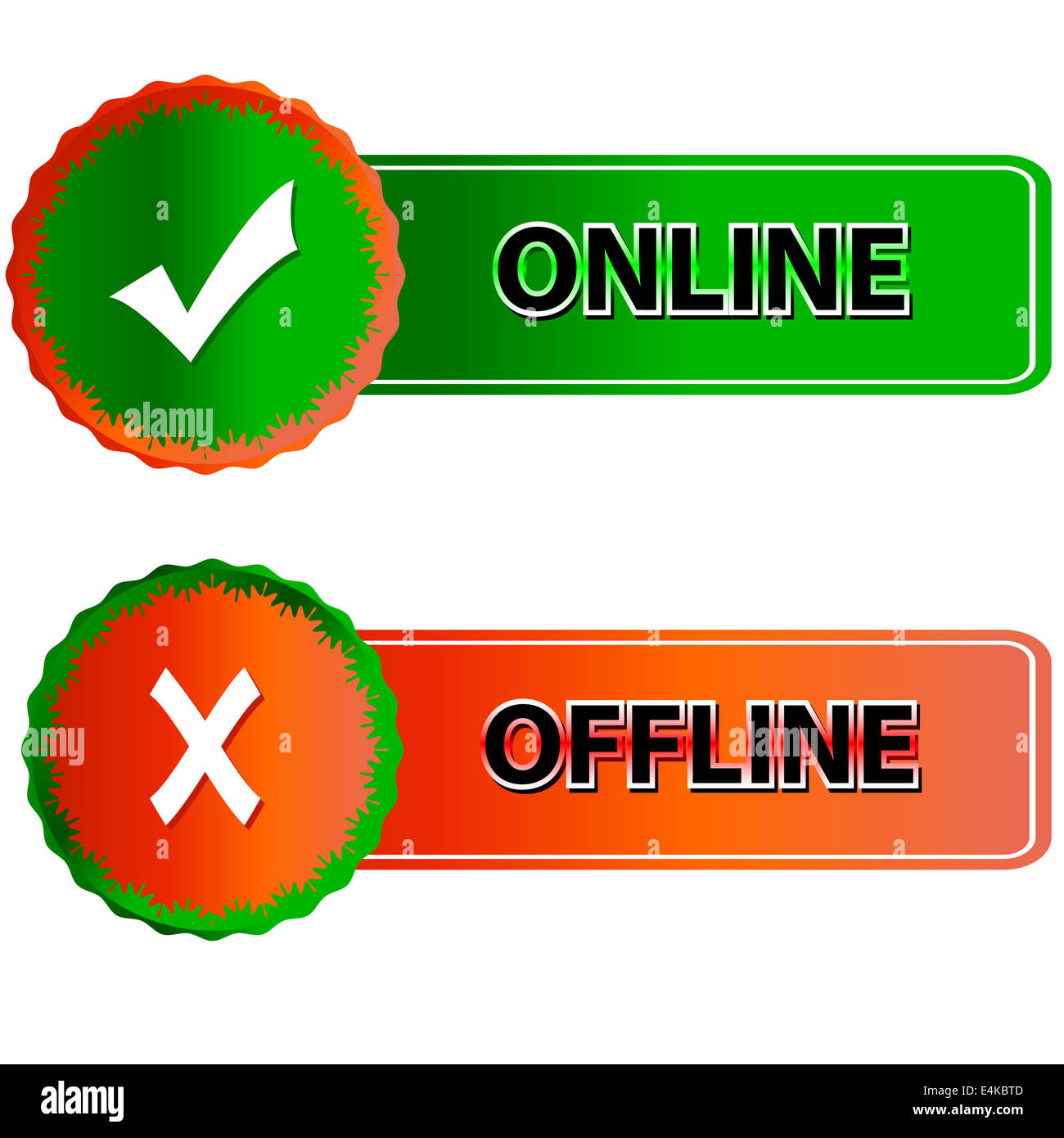 Online and offline icon Stock Photo Alamy
